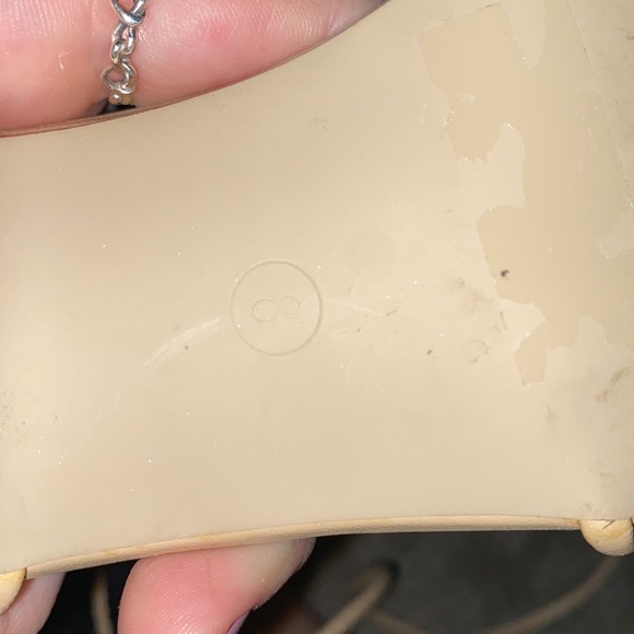 Tan Ankle Lace Up Heels - Picture 5 of 6